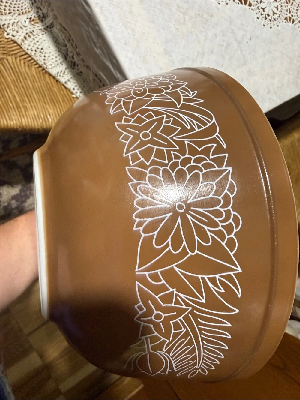 Pyrex brown woodland Floral Mixing Bowl 403